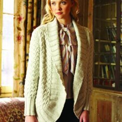 "Estelle Coat" - Coat Knitting Pattern For Women in Debbie Bliss Cashmerino Aran - WE07