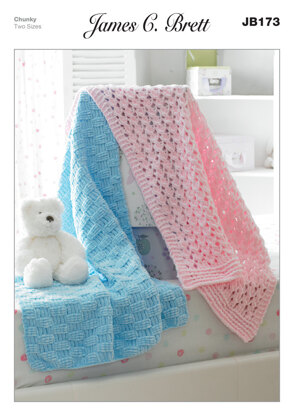 Blankets in James C. Brett Flutterby Chunky - JB173