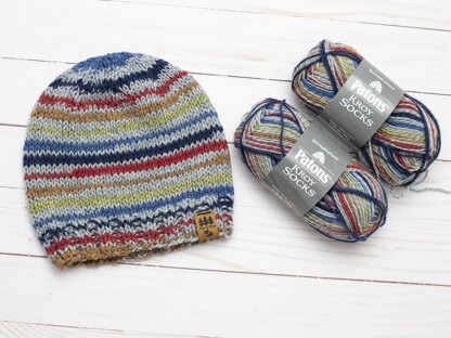 Self Striping Hat Beanie Toque