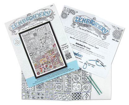 Design Works Cubist Zenbroidery Kit - 25.5 x 40.5cm