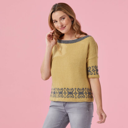 1215 Bryce Canyon - Sweater Knitting Pattern for Women in Valley Yarns Ashfield