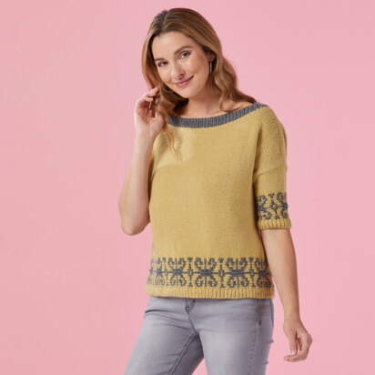 1215 Bryce Canyon - Jumper Knitting Pattern for Women in Valley Yarns Ashfield