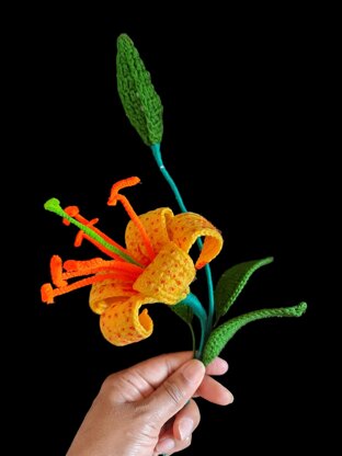 Crochet Tiger lily flowers