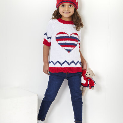Children's Jumper, Hoodie and Crown in King Cole Cottonsoft - 6023 - Leaflet