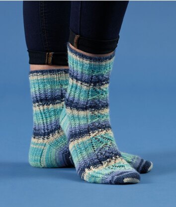 Frosted Ice Socks in West Yorkshire Spinners Signature 4Ply  - DBP0146 - Downloadable PDF