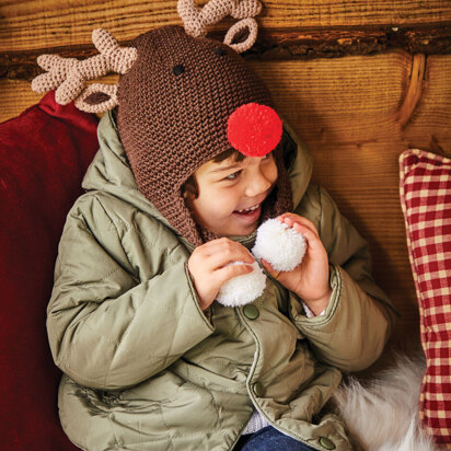 Kids Reindeer Hat in Sirdar Snuggly DK - 2607 - Downloadable PDF