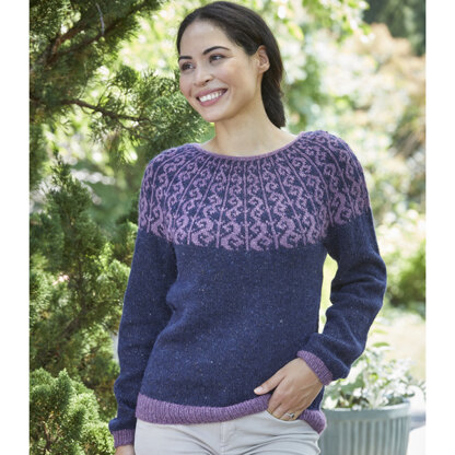 1023 Robineau - Sweater Knitting Pattern for Women in Valley Yarns Worthington