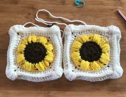 Sunflower Afghan Square