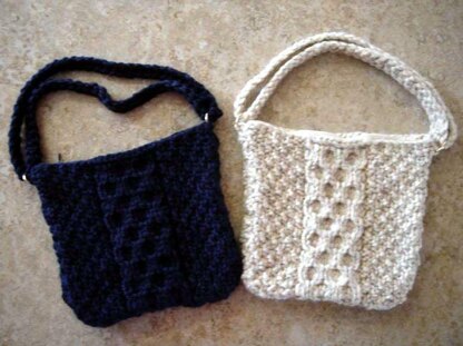 Easy Cabled Knit Purse