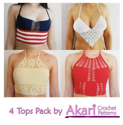 4 crochet crop tops pack _ PCT1