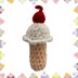 Crochet Ice Cream Holder/Pouch/Bag/Necklace for Lighter/Chapstick