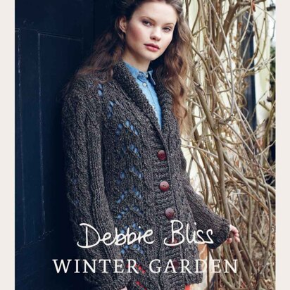 "Lace Jacket" - Jacket Knitting Pattern For Women in Debbie Bliss Winter Garden - PDF