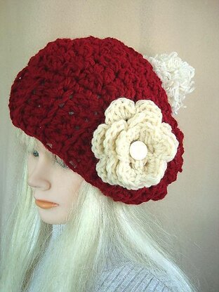 709 CHUNKY PEBBLE STITCH SLOUCHY HAT