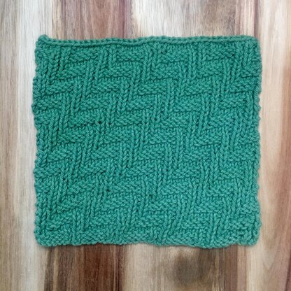 Rib and Welt Dishcloth