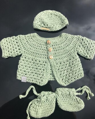 Round neck newborn cardigan 003