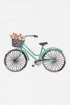 DMC Bicycle Kit - Small Embroidery Kit - 18cm x 12cm 