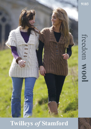 Cable Tunic in Twilleys Freedom Wool - 9103