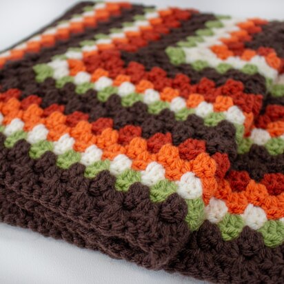 Pumpkin Spice Infinity Granny Rectangle Blanket