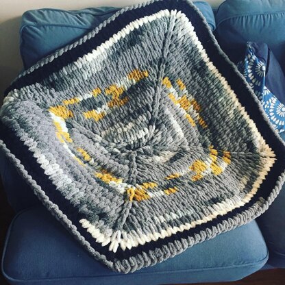 Leftover Yarn Infinity Square Blanket