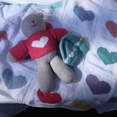 Little Cutie Baby's First Teddy, Hat and Blanket