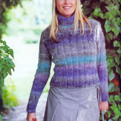 Skinny Ribbed Sweater in Noro Kochoran