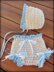 Crochet Diaper Cover - Baby Bonnet, Bloomer Soaker Set