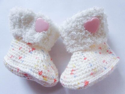 Baby Booties Fur Trimmed Tops