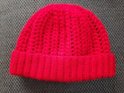 Easy puff stitch hat