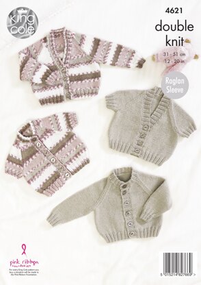 Cardigans in King Cole Comfort DK & Comfort Prints DK - 4621 - Downloadable PDF