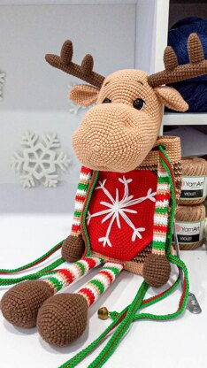 Christmas reindeer hot water bottle cover