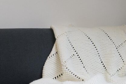 Tunisian Crochet Herringbone Throw