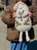 Big plush Bunny with embroidery Toy