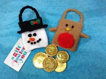 Snowman and Robin Christmas Gift Bags