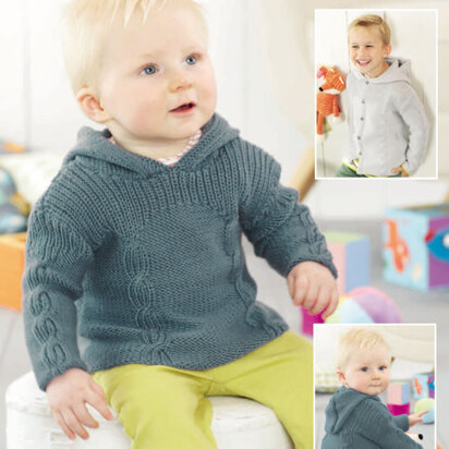 Sweater & Jacket in Sirdar Snuggly Baby Bamboo DK - 4891 - Downloadable PDF