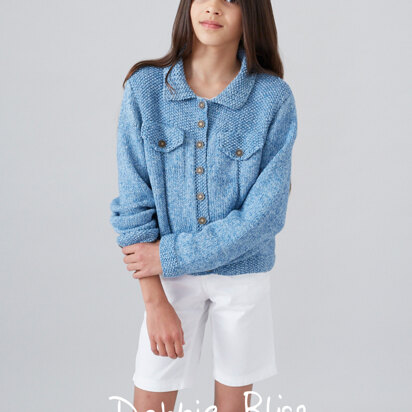 Loveday Jacket - Knitting Pattern in Debbie Bliss Cotton Denim DK - knitting pattern