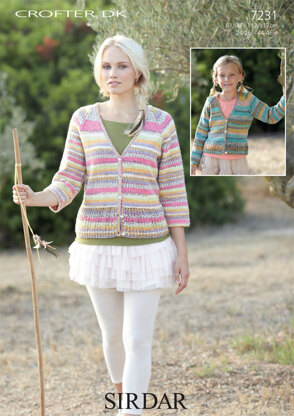 Cardigans in Sirdar Crofter DK - 7231 - Downloadable PDF