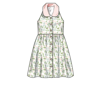 New Look Children's and Girls' Dresses N6727 - Paper Pattern, Size A (3-4-5-6-7-8-10-12-14)