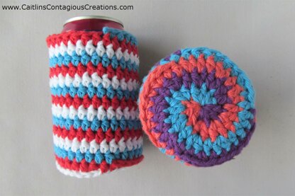 Spiral Can Cozy Crochet Pattern - Caitlin's Contagious Creations