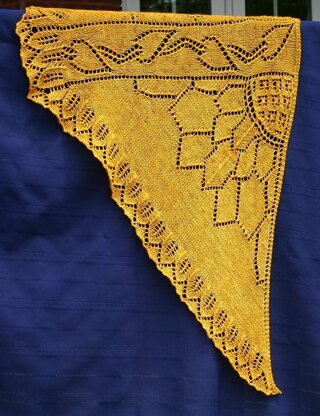 Sunflower field shawl