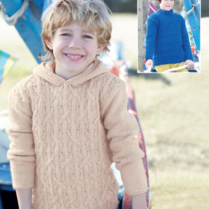 Hooded and Stand Up Neck Sweaters in Sirdar Supersoft Aran - 2448 - Downloadable PDF