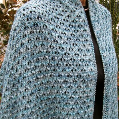 Glasgow Cable Lace Shawl