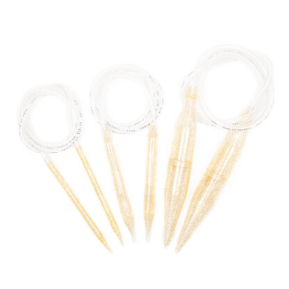 Addi Gold-Glitzer Rundstricknadeln 100cm - 9.00mm (US 13)