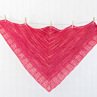 Sweet Clementine Triangular Shawl in SweetGeorgia Superwash Sport - Downloadable PDF