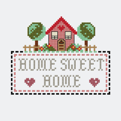 Home Sweet Home  in DMC - PAT0110 -  Downloadable PDF