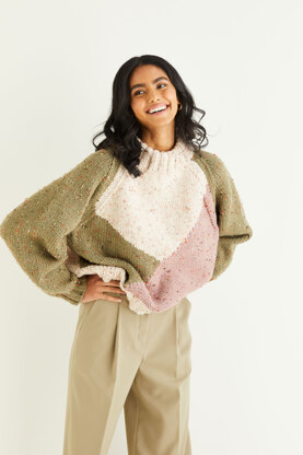 Sweater in Hayfield Bonus Chunky Tweed - 10345 - Downloadable PDF