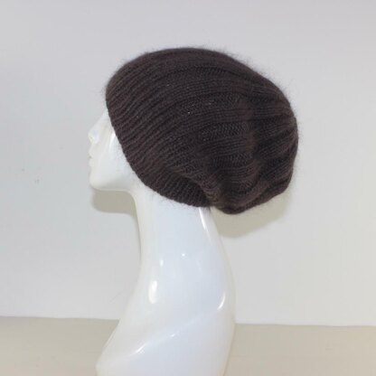 Fluffy 3x3 Rib Slouch Hat