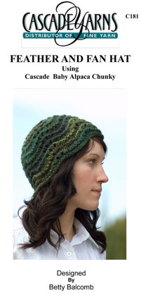 Feather and Fan Hat in Cascade Baby Alpaca Chunky - C181