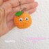 Orange keychain crochet pattern