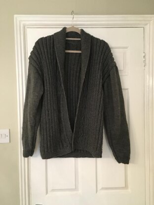 Mens Aran knit cardigan