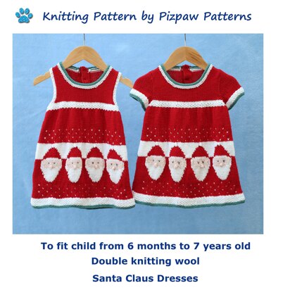Santa Dresses(no 131) Knitting Pattern